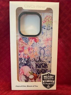 Chics-Fleur Protective Phone Case for iPhone 15 Pro Max
